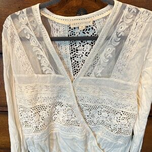 Lovestitch Ivory Lace Detail Blouse